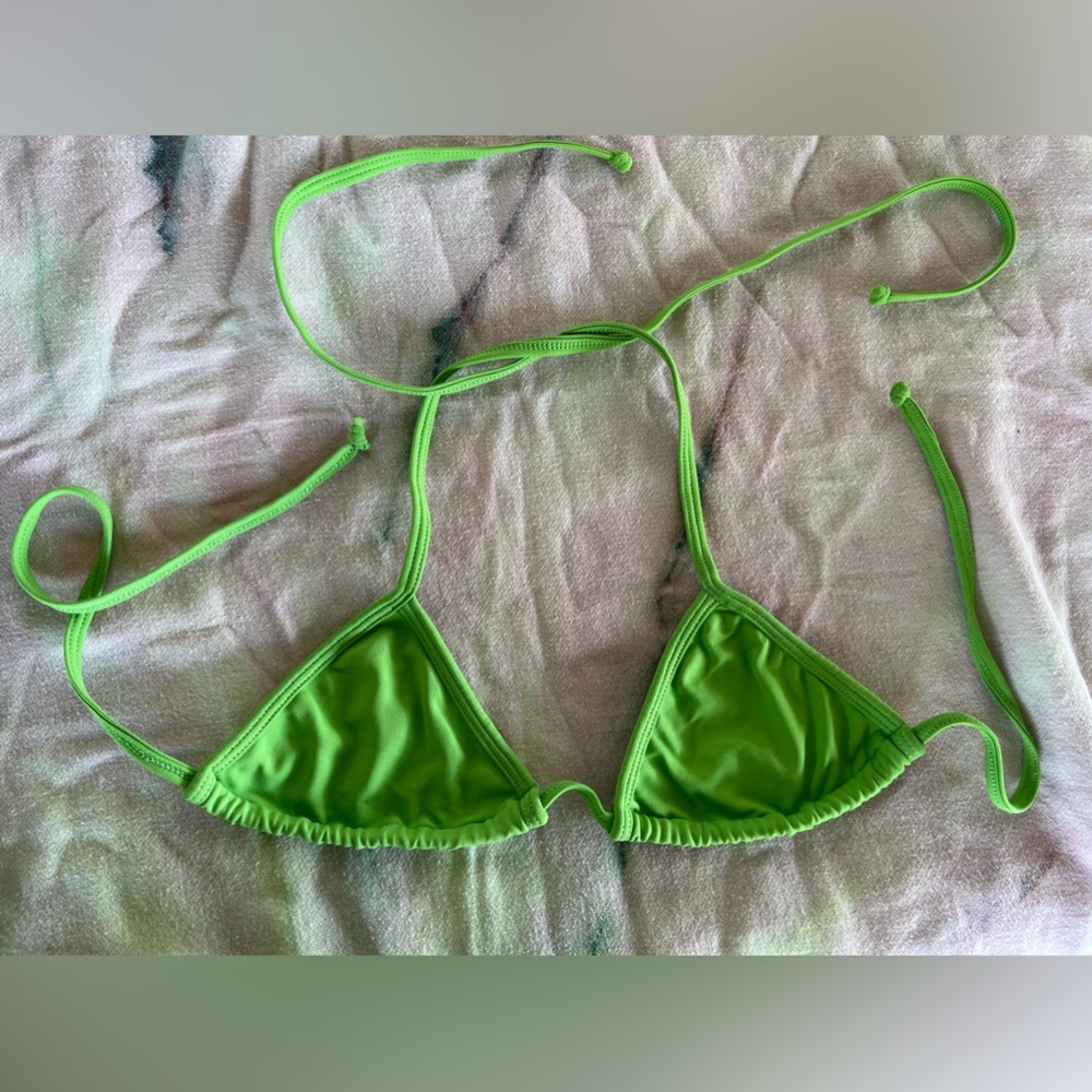 Brazilian Showroom Green Triangle Bikini